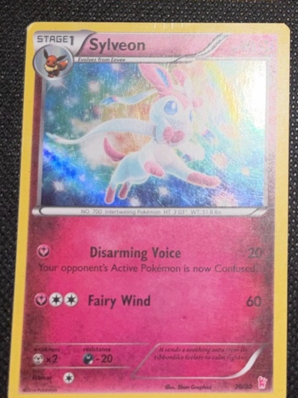 Sylveon Pink Trading Card - Collectible